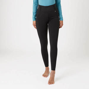 Pantalones de Montar de Punto para Mujer 2026, Cintura Alta, Largos, Color Negro Sólido, Elásticos en Cuatro Direcciones, Cintura Elástica 2026 - Product Image 4