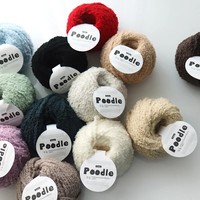 Fil à crocheter synthétique Poodle en fibre de polyester, poids de 70 g par pelote