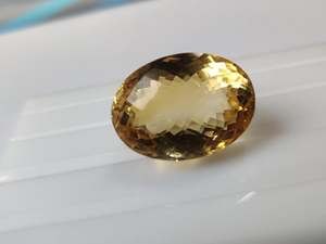 Citrino Dorado Natural, Corte Ovalado Grande, Tratado Termicamente, Origen Brasil, Extraído de la Tierra, Gema Suelta para Joyería - Product Image 2