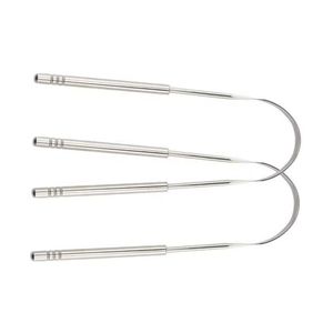 Raspador de Lengua Clásico, Juego de 2 Piezas, Acero Plateado, Forma de U, Higiene Bucal, Eliminador de Bacterias y Mal Aliento para Adultos - Product Image 2