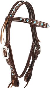 FHS Brida para caballo de cuero de vaca importado, con frenteal en forma de V con diamantes, narigueña de rueda y bolsa de poliéster con cremallera para equitación, fabricado en India - Product Image 3