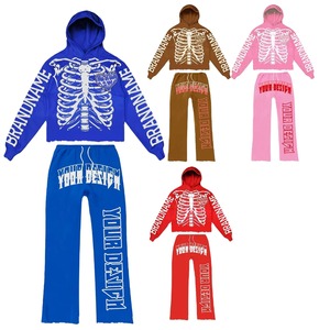 Fashion <b>Tracksuit</b> Men Luxury <b>Velour</b> Zip Jacket and Pants Set Contrast Side Stripe Slim Fit Designer Style Sweatsuit Custom - Product Image 5