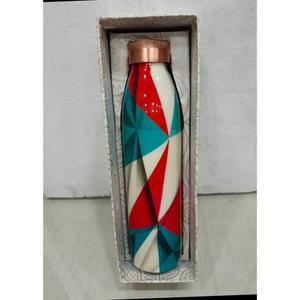 Custom Print 100% Real Copper Water Bottle With Box Customizable Designs Reusable Health Hygenic Copper Bottle For Gift Ideas - Product Image 1