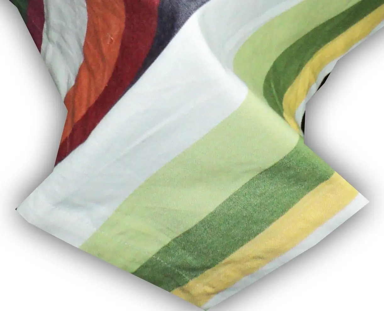 Скатерть из 100% хлопка с вышивкой и полосатым узором разных цветов
