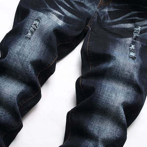 Jeans vintage slim pour homme, jeans déchirés de créateur, denim bleu délavé, pantalon en denim de haute qualité, jeans violets - Product Image 6