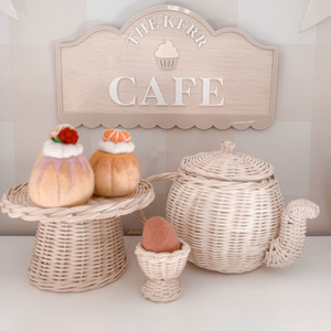 Charming rattan <b>teapot</b> <b>set</b> bulk deal educational toys for kids wholesale handcrafted tea cup toy - Product Image 2