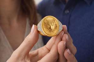 Pendentif K en argent sterling 925 serti de moissanite – Lettre audacieuse, cadeau d'anniversaire, vente en gros - Product Image 4