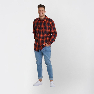 Chemise en flanelle à carreaux classique pour homme, logo personnalisé, tissu respirant et doux, tenue décontractée, prix de gros, chemise en flanelle pour homme - Product Image 6