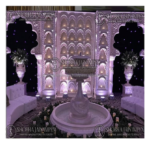 Diya Theme Indian <b>Wedding</b> Stage Decoration Durable Fiber Reinforced Plastic - Product Image 1