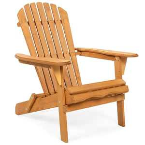 Classic <b>Teak</b> Wood Adirondack <b>Chair</b> for Outdoor Patio - Product Image 1
