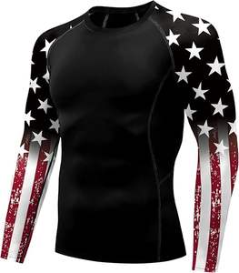 Haut de compression pour homme à manches longues en Spandex imprimé par sublimation, séchage rapide, motif camouflage, sous-vêtement de sport, course à pied, anti-UV - Product Image 5