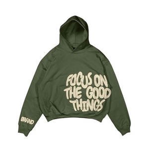 Sudaderas con estampado puff personalizadas directamente de fábrica para hombre, básicas, de algodón mezclado con poliéster, en oferta. - Product Image 5