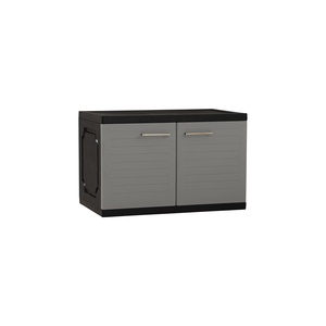 Meuble de rangement pour chaussures d'extérieur, gris et noir, pour entrée et couloir - Product Image 1