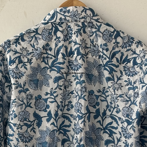 Camisa Casual con Estampado Floral para Mujer, Hecha a Mano con Tela de Algodón Suave, Cuello con Botones, Transpirable, para Verano, Roja y Blanca, en Oferta - Product Image 6