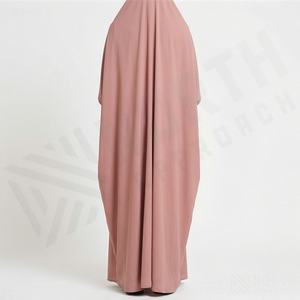Abaya Jilbab de prière une pièce pour femme, robes longues, couleurs unies, motifs personnalisés, vêtements modestes, vente en gros - Product Image 2