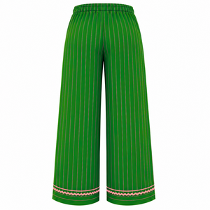 Alpha| Kapa |Alpha Women's Striped Pajama Set Button Front Long Sleeve Sleepwear Contrast Trim Lounge <b>PJs</b> With Drawstring Pants - Product Image 5