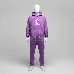 Conjunto de Sudadera con Capucha y Pantalones Deportivos Ligeros de Estilo Vintage para Hombre, Ecológicos, 100% Poliéster, con Estampado Digital, Tallas Grandes Disponibles - Product Image 1