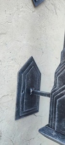 Poignée de portail en fer forgé motif rose, style moderne, finition galvanisée, installation facile, résistante à la rouille pour portes/portails - Product Image 6