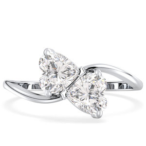 Bagues de fiançailles solitaires REYES minimalistes en argent sterling 925 et moissanite pour femmes, bijoux raffinés en or 14 carats pour anniversaire - Product Image 1