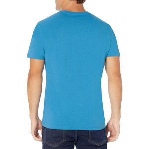Camiseta de nuevo diseño para hombre, 100% algodón, logotipo personalizado, cuello en V, ropa informal, camiseta para hombre con estilo moderno. - Product Image 3