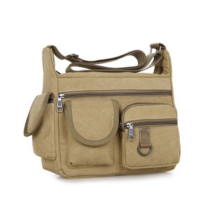 กระเป๋าถือสะพายข้างคุณภาพสูงแบบกันน้ำ  ผ้าแคนวาส  สำหรับผู้ชายและผู้หญิง  พร้อมโลโก้สั่งทำได้ - Product Image 4