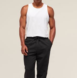 Manufacturer <b>Men</b> Boxy <b>Cropped</b> Quick Dry Ribbed Cotton Custom Print Logo Sleeveless Sleeve T-shirts Sport Gym Vest Tank <b>Top</b> <b>Men</b> - Product Image 4