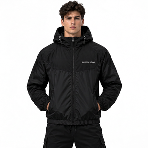 Veste coupe-vent légère écologique personnalisée, streetwear, tissu polyester coton, logo personnalisé, style urbain décontracté - Product Image 2