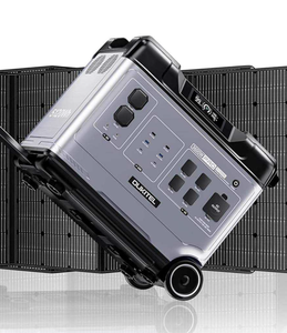 BEST P5000 Portable Power Station 5120Wh with 2 400W <b>Solar</b> Panels 2200W LiFePO4 <b>Solar</b> <b>Generator</b> - Product Image 1