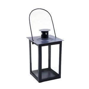 Linterna de tamaño pequeño con acabado negro para la sala de estar del hogar y la decoración de mesas de boda, iluminación de suelo, uso decorativo, linterna de metal. - Product Image 5