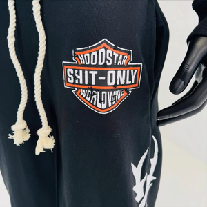 Sweat à capuche et pantalon de survêtement oversize en molleton épais 100 % coton, respirant, avec broderie losanges superposées, style streetwear, pour homme - Product Image 5