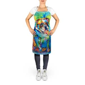 English Bulldog Hippie Dawg Unisex Large Multicolor <b>Apron</b> for Cooking Baking Crafts <b>Gardening</b>-for Adults Men and Women - Product Image 2