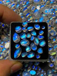 Cuentas de Piedra Lunar Arcoíris Blanca Natural, Corte Brillante, Sueltas para Joyería, Calidad AA+, Gemas Zubeda India, Venta al por Mayor - Product Image 3