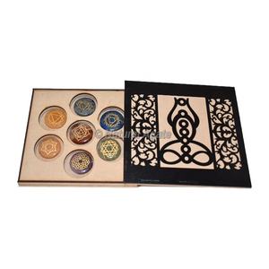Compre Piedras de los Siete Chakras Grabadas Personalizadas con Caja de la Semilla de la Vida - Product Image 5