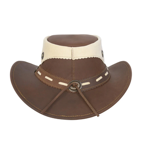 Estilo occidental australiano, 100% cuero auténtico aceitoso y gamuza, construcción bicolor, ojales integrados, correa de cuero extraíble para la barbilla. - Product Image 4