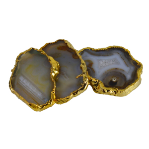 Hot Sale Design <b>Agate</b> <b>Coasters</b> And Pads Home Decor Dinning Table And Restaurant Design Irregular Flat <b>Coasters</b> Set - Product Image 2