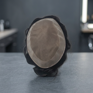 Toupee de Cabello Humano con Base de Encaje Personalizada, Cabello Remy Indio, Estilo Liso, Diseño Central, Base Mono, Nudos Invisibles, 130% de Densidad - Product Image 3
