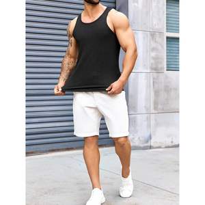 2025 hommes côtelé tricot débardeur coton sans manches été plage entraînement Muscle sous-vêtement capuche XL taille 3D motif Design - Product Image 2