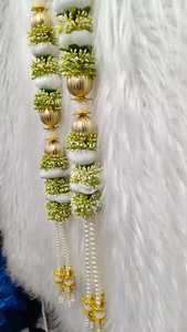 Guirnalda Colgante de Flores Artificiales de Peonía y Jazmín con Borlas de Perlas para Decoración de Bodas, Templos, Pooja y Entrada del Hogar - Product Image 5