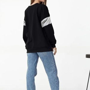 Sudadera Holgada Ligera de Color Sólido con Cuello Redondo para Mujer, Ropa de Calle, Sudadera Cálida de Forro Polar para Invierno - Product Image 3