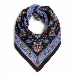 Pañuelo de Paisley con Estampado Personalizado, Pañuelo Cuadrado 100% Algodón, Pañuelo para la Cabeza Unisex 100% Algodón - Product Image 2