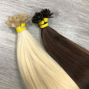 Vente en gros extensions de cheveux à pointe plate en kératine pré-collée trame de cheveux humains à double tirage style droit - Product Image 3