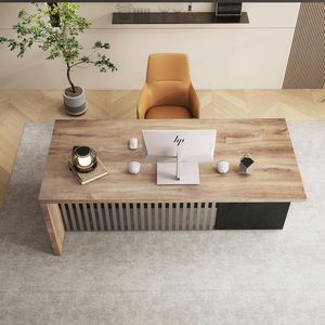 Bureau d'ordinateur exécutif en acier inoxydable, poste de travail moderne pour la maison et le bureau - Product Image 5
