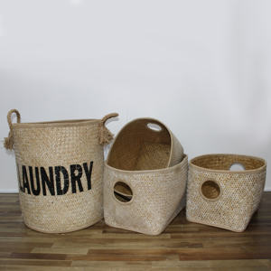 Artex Dong Thap Factory Panier en jonc de mer tissé artisanal pour l'organisation du stockage à domicile et à des fins décoratives - Product Image 6