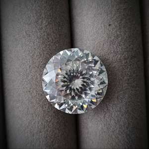 Moissanita Blanca Redonda de Corte Portugués, Creada en Laboratorio, 3 Quilates, Grado D, VVS1, 9.5mm, para Joyería Fina - Product Image 1