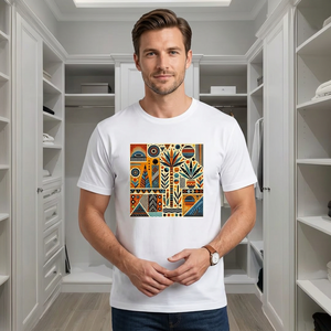 Camiseta Blanca de Cuello Redondo y Manga Corta para Hombre, con Estampado de Dibujos Animados, Ecológica, 180g, 100% Algodón, Informal, Cómoda, con Logotipo Frontal - Product Image 6