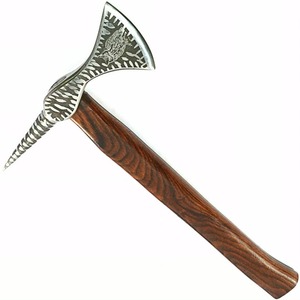Handcrafted Tomahawk <b>Axe</b> With Engraved Blade Wooden <b>Handle</b> For Survival Use Pick Head Hatchet Forged Steel - Product Image 5