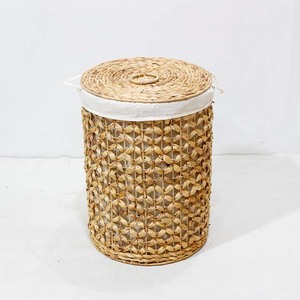 Water Hyacinth <b>Wicker</b> Laundry <b>Basket</b> Multifunction <b>Storage</b> Hamper <b>with</b> <b>Lid</b> Eco Friendly Home Organizer - Product Image 3