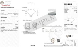 3.50 CT IGI Certificate CVD Lab มรกตมีเพชรที่สวยงาม VS1ชัดเจน10.84มม. พร้อมสำหรับสีทองจี้ - Product Image 2