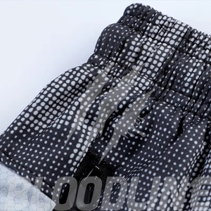 Bermuda décontracté pour homme BLOODLINE en PU enduit 220g, imprimé par sublimation, séchage rapide, taille élastique, poches, camouflage noir et gris - Product Image 5
