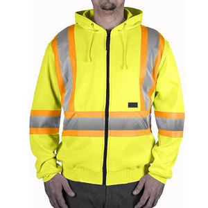 เสื้อฮู้ดสะท้อนแสง เสื้อแจ็คเก็ตความปลอดภัยสูง มองเห็นได้ชัดเจน เหมาะสำหรับงานกลางแจ้ง เสื้อฮู้ดเพื่อความปลอดภัยสำหรับใช้งานประจำวันที่ให้ความอบอุ่น - Product Image 4